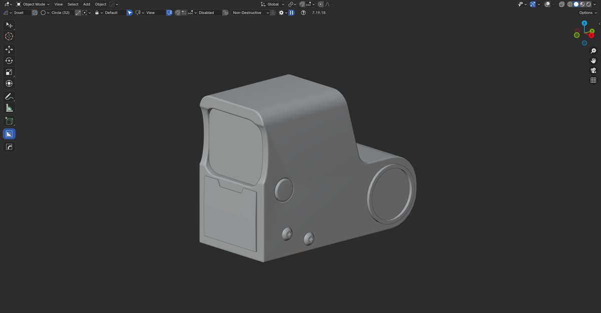 dvlaho's tweet photo. Improving #thedaybefore in #Blender. @thecrimsondev here I come with a Holo Sight (Eotech style)  😀 https://t.co/qqhsTPkLmE