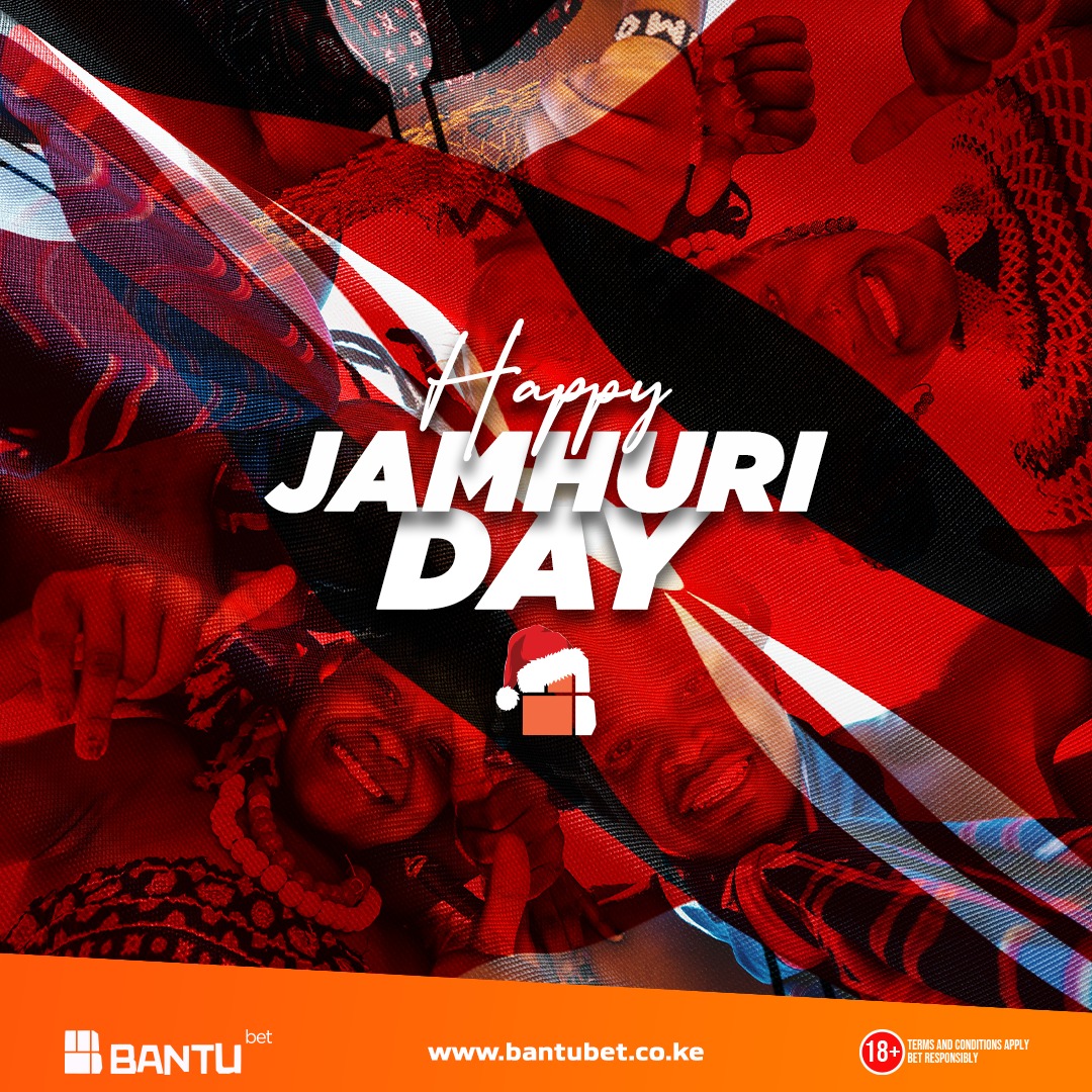 Happy Jamuhuri Day from BANTUBET! Today, we celebrate the spirit of freedom, unity, and resilience that defines our nation. Bet 🔛bantubet.co.ke/en?auth=1 Tunakulipia stake tax😁 #HappyJamhuriDay