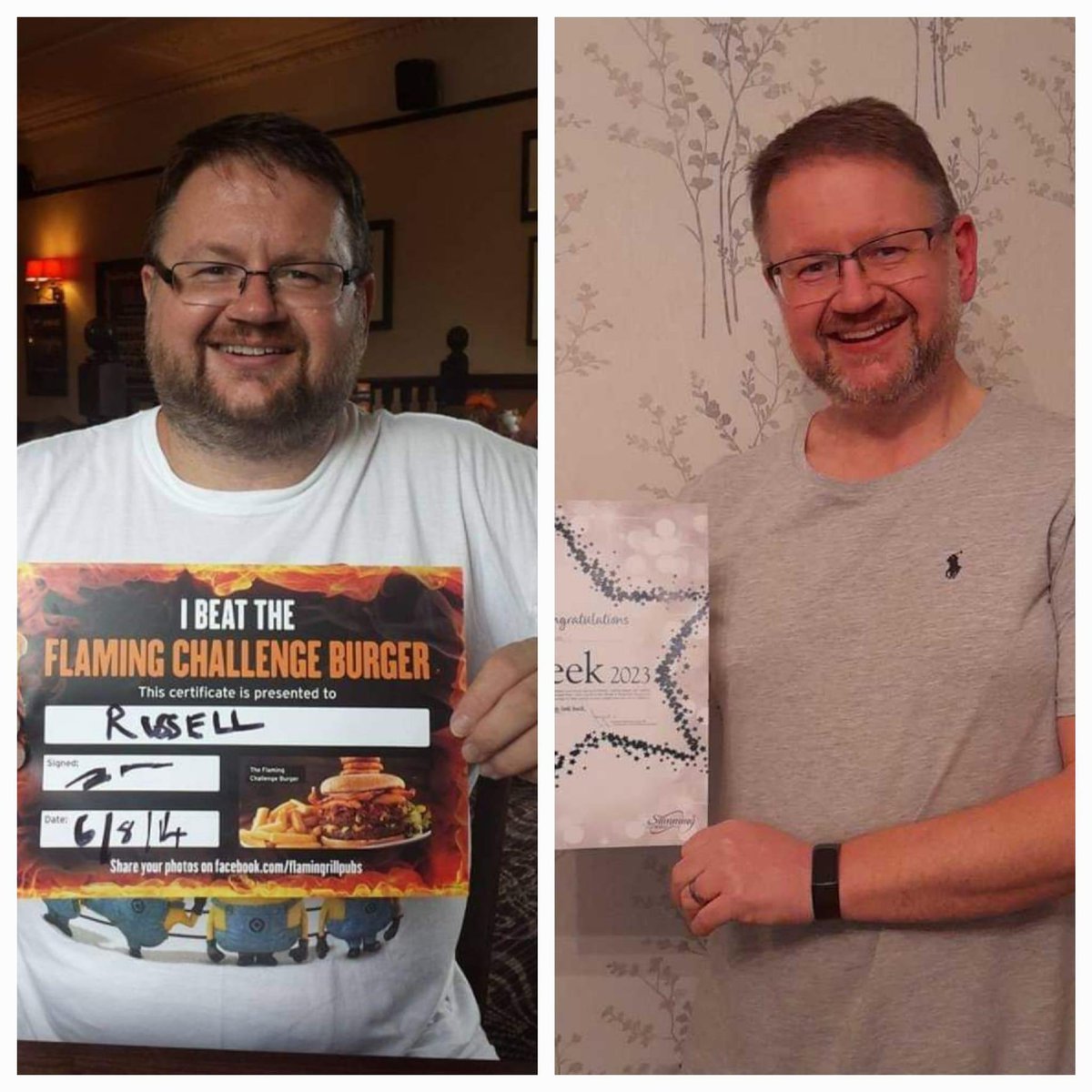 Russ has lost 3 stone in my <a href="/SlimmingWorld/">Slimming World</a> group 

Recently got to his target weight 
<a href="/ChronicleLive/">The Chronicle</a>