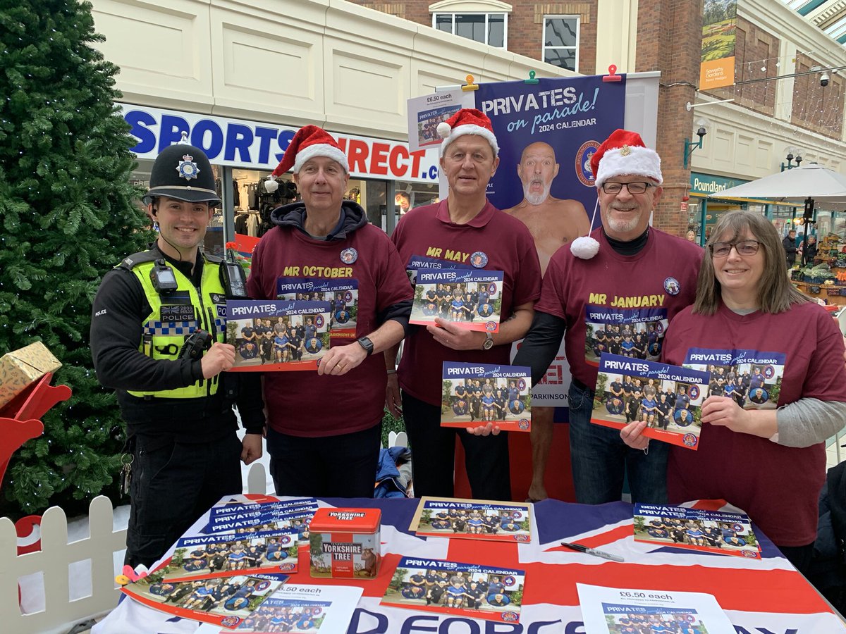 PC Sherlock of #humbersidepolice joined us in The Bridlington Promenades Shopping centre to sell our last few Privates on Parade calendar. And yes that really is his name!