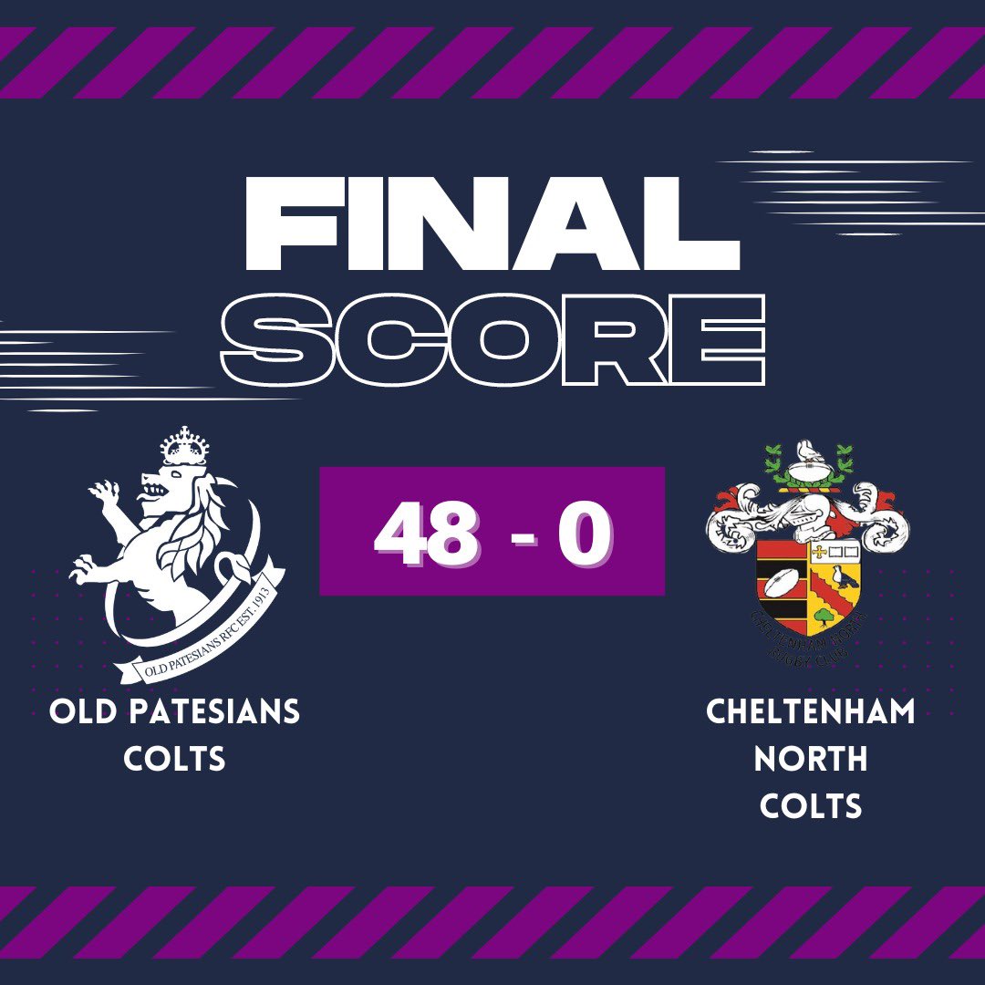 Old Patesians Colts win 48-0 against Cheltenham North on Sunday in the GRFU Development League. 

#allezlespats