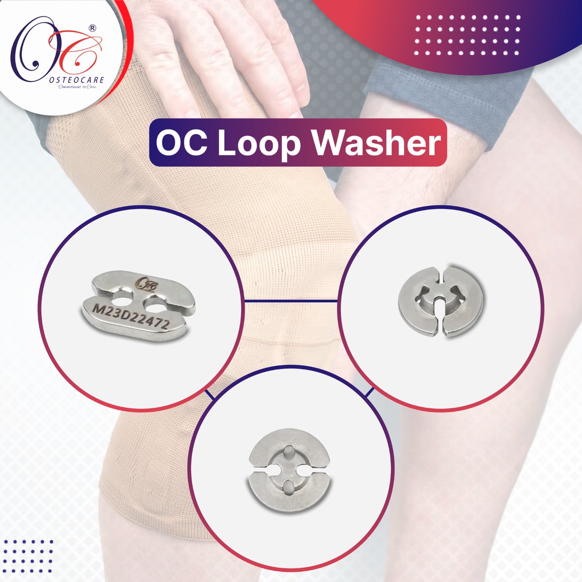 Experience OC Loop Washer-
Revolutionize ACL reconstruction with the Loop Washer – the key to secure graft fixation and precision in all-inside & transtibial techniques. 
#OrthoInnovation #SurgicalAdvancements #MedicalTechnology #ACLRecovery #GraftFixation #TranstibialProcedure