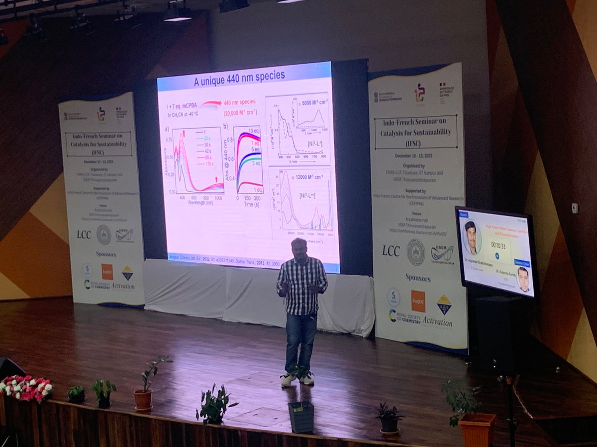 Excellent talk by <a href="/Appu_IITK/">Appu D</a> on accessing formal high-valent Ni(V) species. Way to go Prof. Apparao <a href="/IITKanpur/">IIT Kanpur</a> <a href="/Chemistry_IITK/">Chemistry_IITK</a> <a href="/serbonline/">SERB</a> <a href="/IndiaDST/">DSTIndia</a>