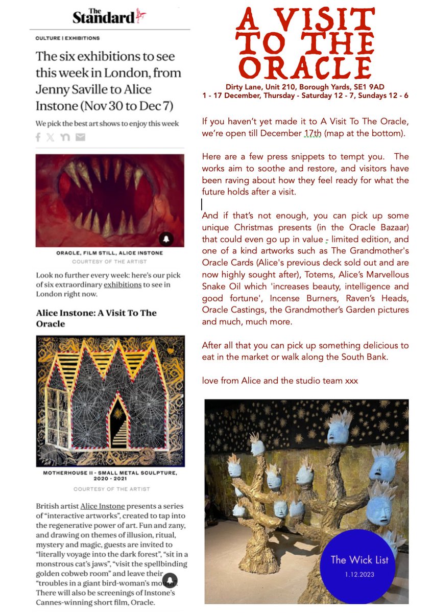 If you havent been yet, do make time to visit <a href="/aliceinstone/">Alice Instone</a> latest #exhibition in #Borough - its amazing!