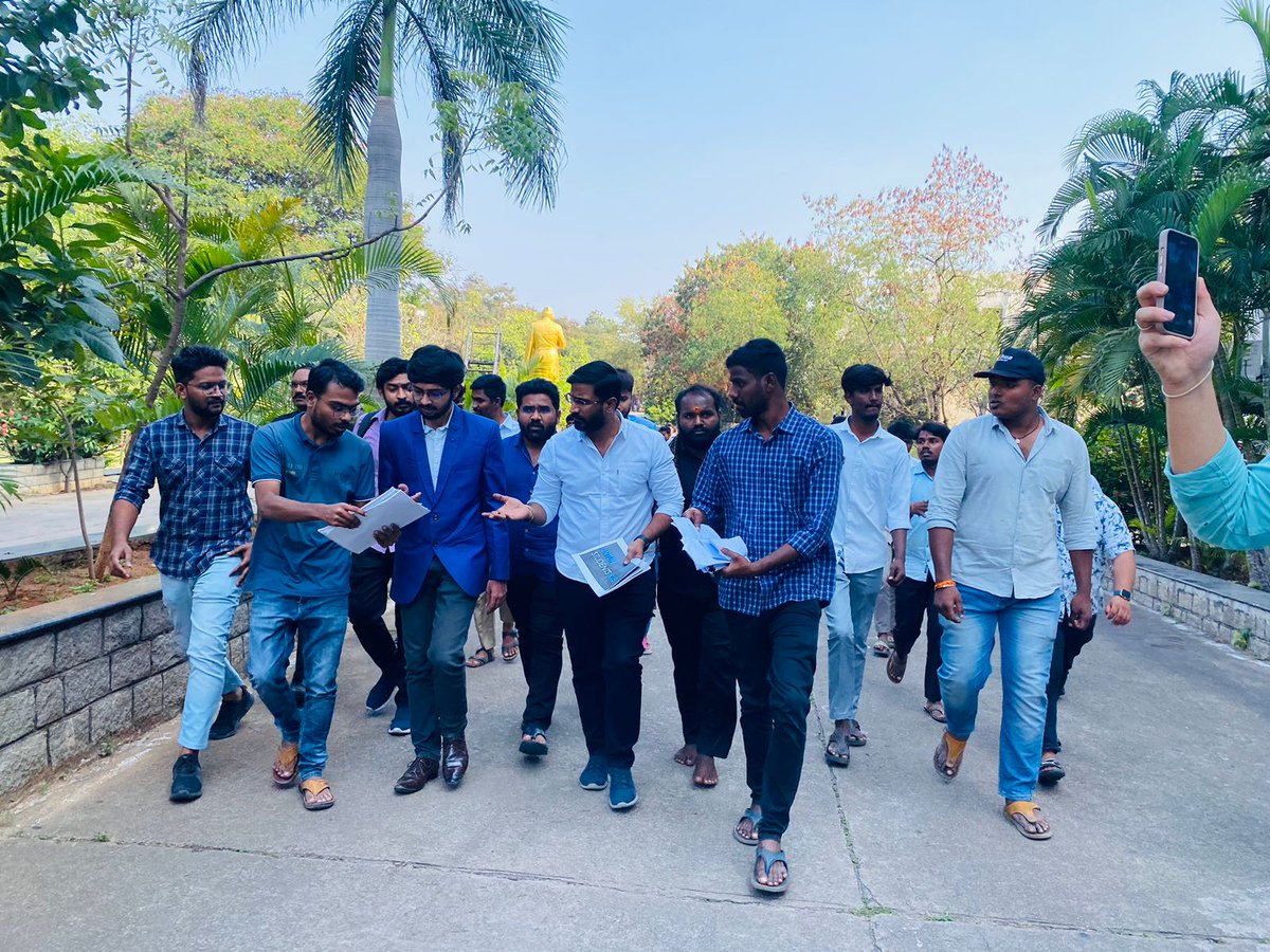 VenkatBalmoor's tweet photo. Today, met #JNTU Vice Chancellor. Got a positive response. We'll get an official update regarding Subject and credit exemption from the #JNTUH authorities within 2 days. https://t.co/SuIu3W2qHf