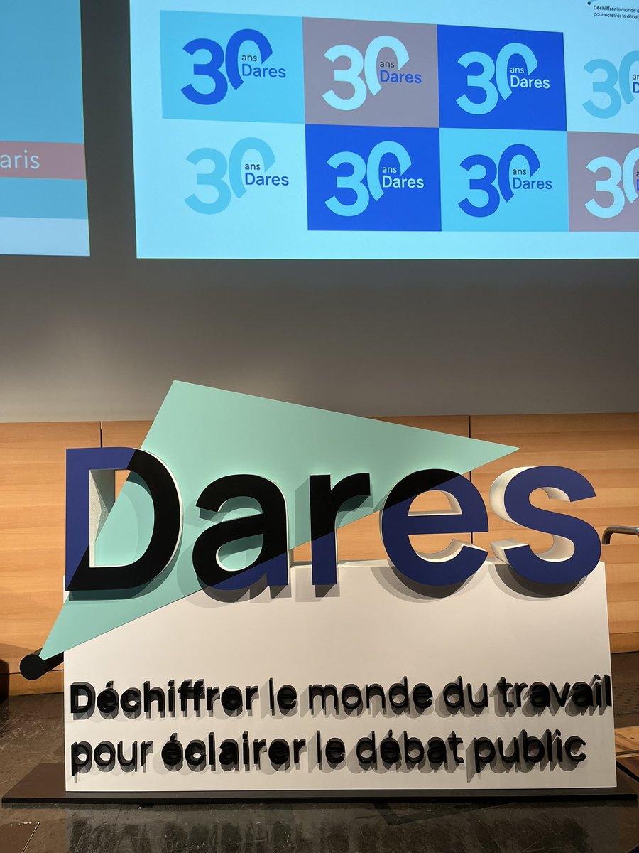Dares_travail's tweet photo. 🎂 Evénement | Déchiffrer les évolutions du travail et de l’emploi pour éclairer l’avenir : La Dares fête ses #30ansDares, ça démarre maintenant ! Retrouvez le programme de la journée sur #Dares ⤵️ https://t.co/llSozw5HMz https://t.co/l6N8sTHFbB
