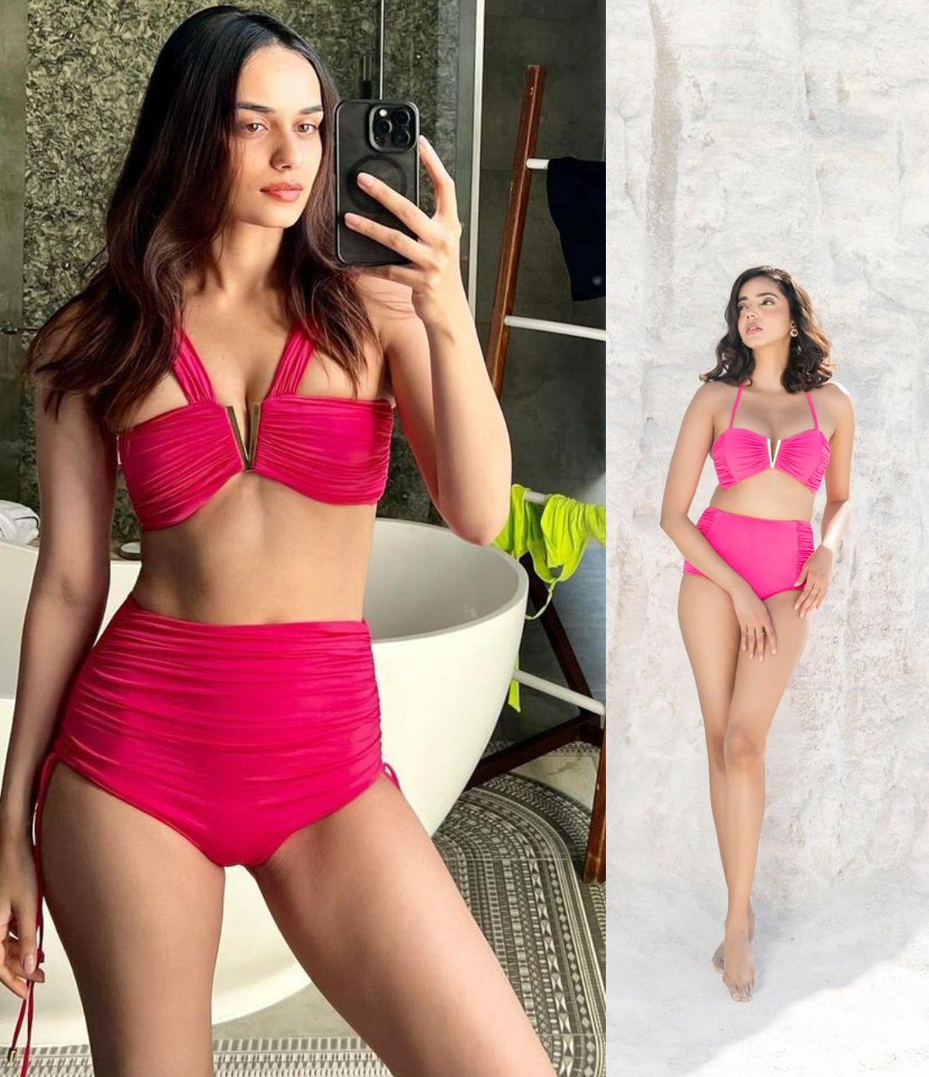 CelebsDress's tweet photo. Manushi Chhillar looks stunning in a Popsicle Bikini Set. Interested? Buy it from https://t.co/8gXYoDk7eJ #ManushiChhillar #TizziFashion https://t.co/MyFEhjKjG4