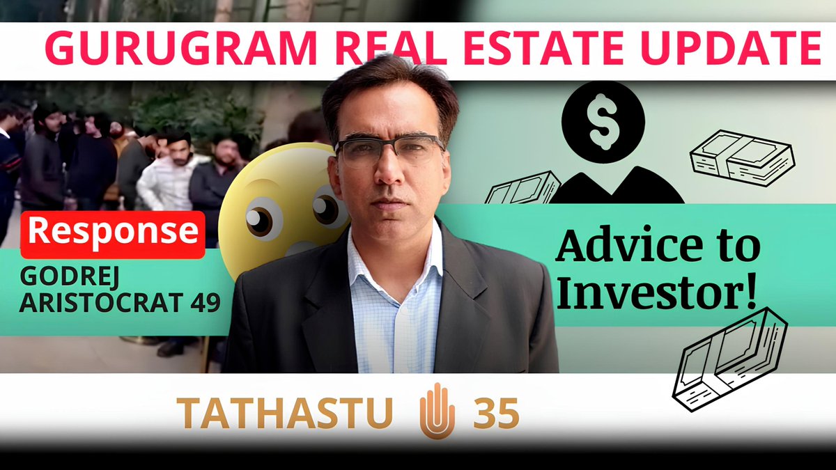 TheBighaReal's tweet photo. Response 😯
Godrej Aristocrat 49
Tathastu 35
Advice to Investor

Watch out Latest Video on YouTube ✅
.
.
.
#GodrejAristocrat49 #Tathashtu35
#godrejnewhighrise #GodrejAristocrate   #sector49 #ultraluxuryhighriseresidential
#Godrejnewlaunch #godrej49 #rerarecieved
#luxuryhomes https://t.co/whABJ6iVNn