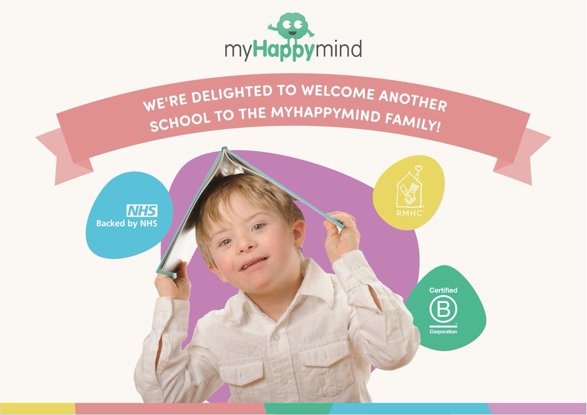 We are so pleased to welcome
@HubertsPrimary
@Oakwood_School
@Heathhayesacad2
@DaneBankPS
@st_oswald
@FagleySchool
to the myHappymind schools family!🥳 We are so excited for you to start your myHappymind journey! 📷#mentalhealth #Wellbeing