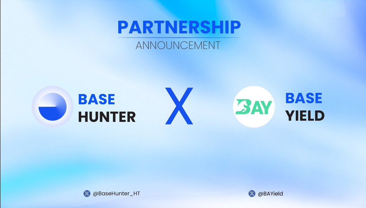 BaseHunter_HT's tweet photo. 📢We happy to announce partnership with @BAYield
🔵Base Yield: Platform for high yields through automated vaults.
Stay tune for an exciting news! 👀
#Base #BuildOnBase #BaseHunterHT #DeFi https://t.co/5IAQUZSQOj