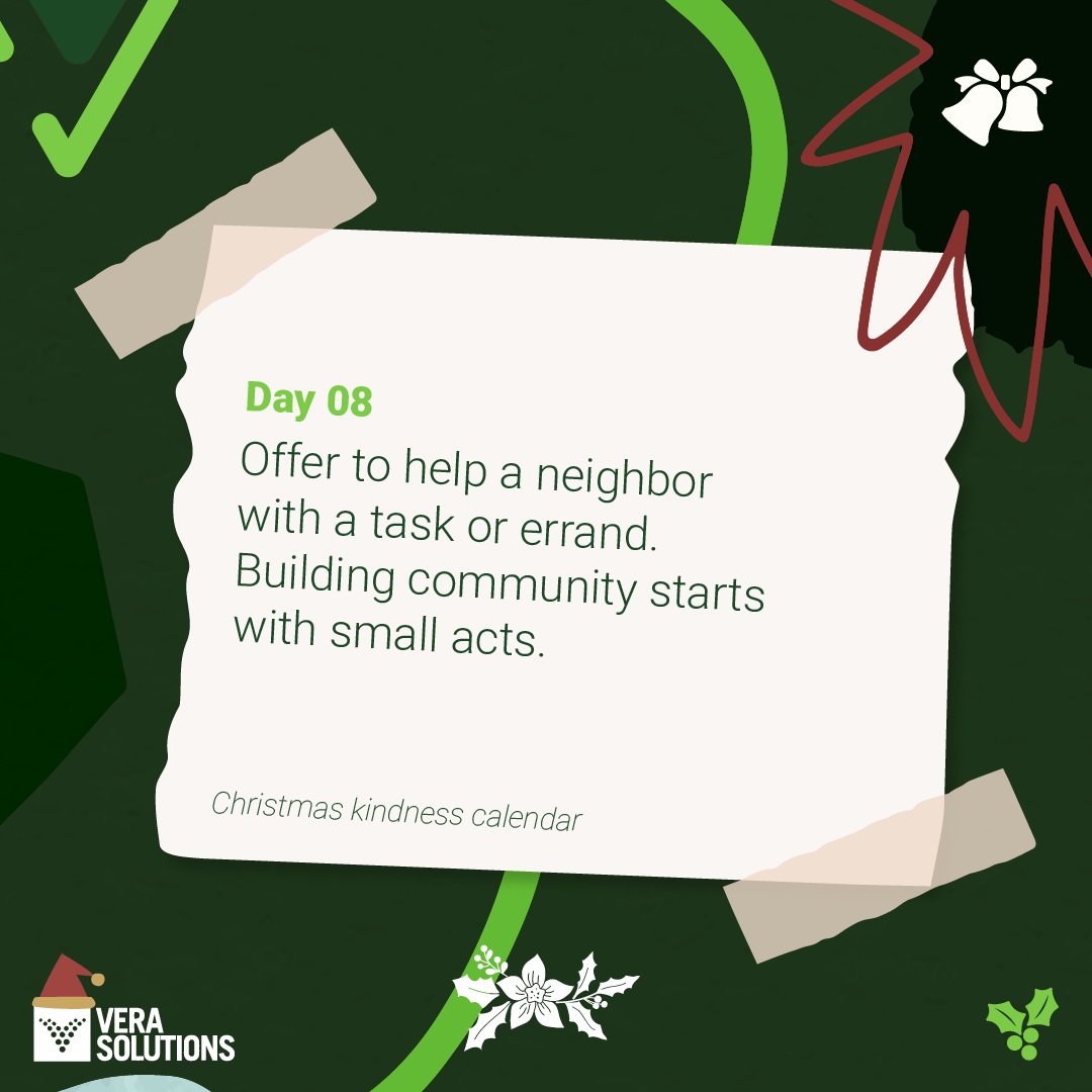 🌟🎄 Happy December 12th! 🏡 Day 8 of our Kindness Calendar is about community. Offer to help a neighbor with a chore or an errand. Small acts create big waves in building a supportive community. 🛒🌼 #KindnessCalendar