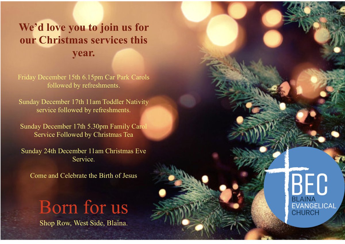 BlainaChurch's tweet photo. Just a reminder of our Christmas events and services this coming weekend. We’d love to see you join us. https://t.co/Cx4ffOiJCd