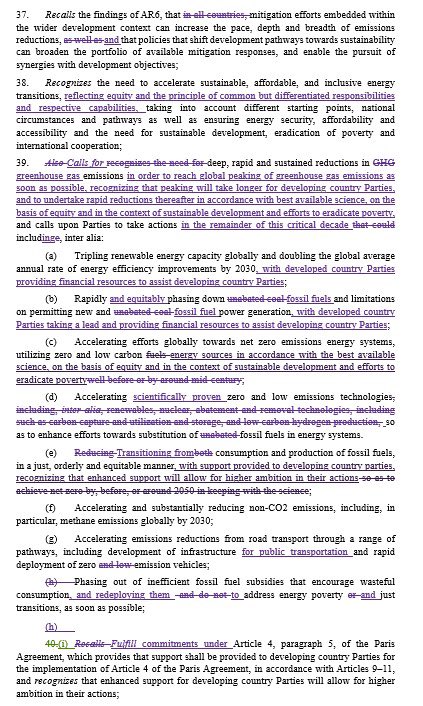 So what’s the way forward?

We need to unlock the stalemate around adaptation finance to clear the runway for the decision the world expects &amp; needs from this meeting on setting the date of fossil fuel phase out. 

How do we move forward from here now: Here’s some suggested edits