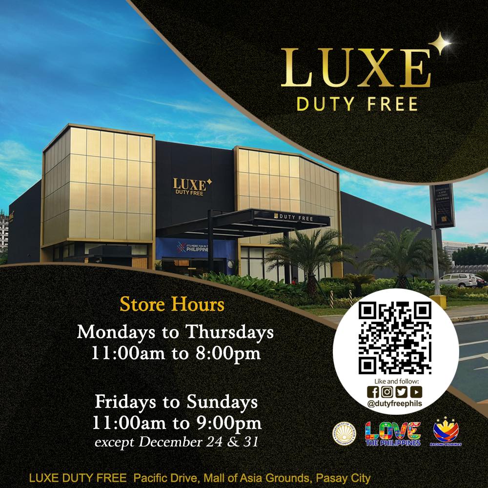It's the most wonderful time of the year! Check out our holiday store hours to make the most of your shopping season! #DutyFree #DutyFreeLuxe #DutyFreeFiestamall #lovethephilippines📷📷 #Holiday #ShoppingTourism