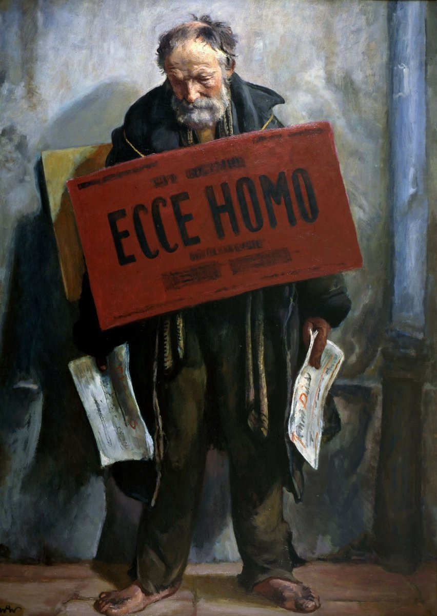 Wojciech Weiss - Ecce Homo | Oto człowiek (olej na płótnie, 180 x 132 cm), 1934. #PolishMastersofArt #WojciechWeiss #EcceHomo