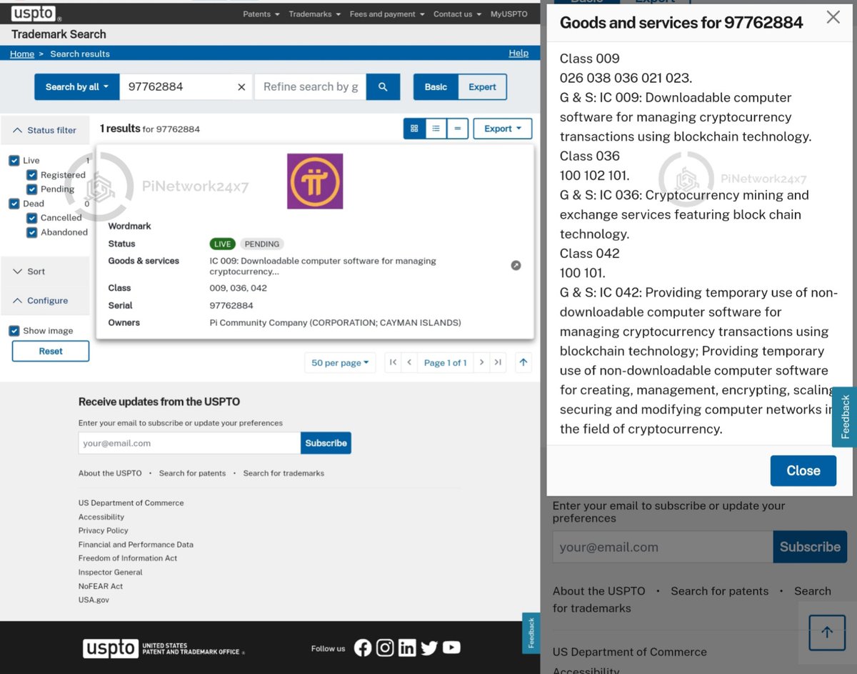 📢 Exciting News! #PiNetwork has secured trademark registration for its  logo from the US Patent and Trademark Office (USPTO). 🚀 This strategic  milestone underscores our dedication to building a robust brand identity
