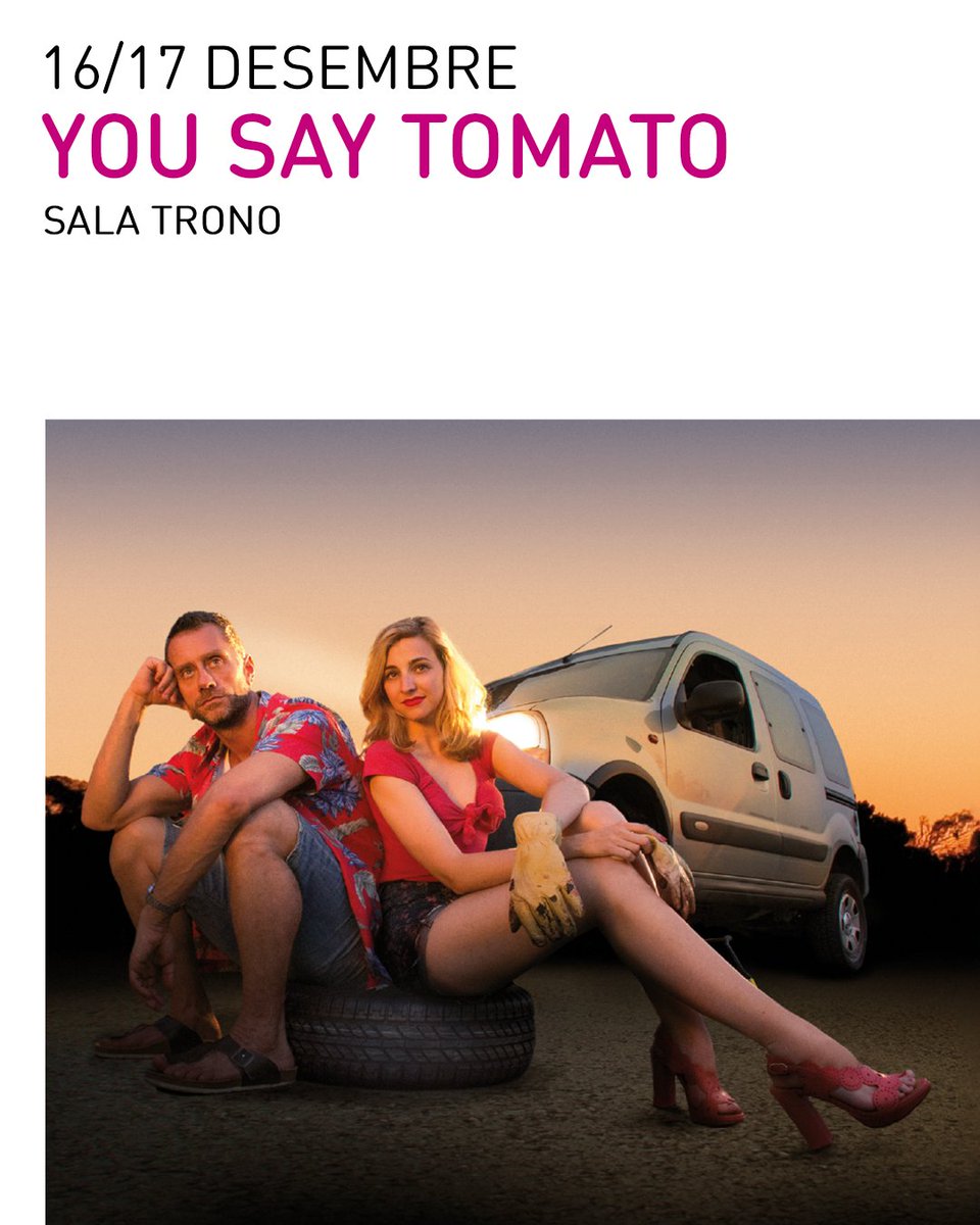 "You say tomato" arriba aquest dissabte a l'Aurora!

🍅Un duet musical, i també parella, s'enfronta a una crisi just abans de començar una actuació. Un divertit retrat sobre les vides petites en un dels èxits teatrals dels darrers anys.

➡️16/17 DESEMBRE
📌bit.ly/41gJQXm
