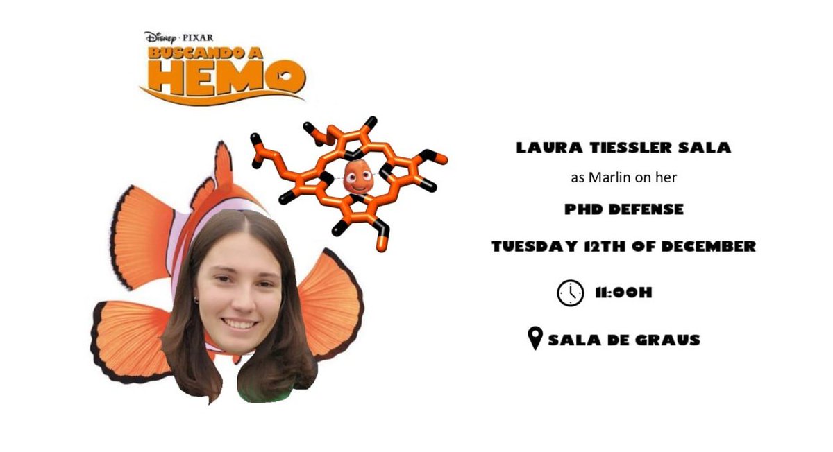 Today is the day! Laura Tiessler (<a href="/ltiessler/">ltiessler</a>) is defending her PhD thesis "Advanced computational strategies for metalloenzyme design". 📍Sala de Graus Ciències <a href="/UABBarcelona/">Universitat Autònoma de Barcelona</a> 🕚 11:00h