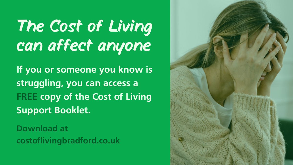 We know that the Cost of Living can affect anyone.

Costs are rising and it can be difficult to make ends meet.

If you or someone you know is struggling, get a FREE copy of the Cost of Living Support Booklet.

Download at 👉costoflivingbradford.co.uk

#COLSBradford #Costofliving