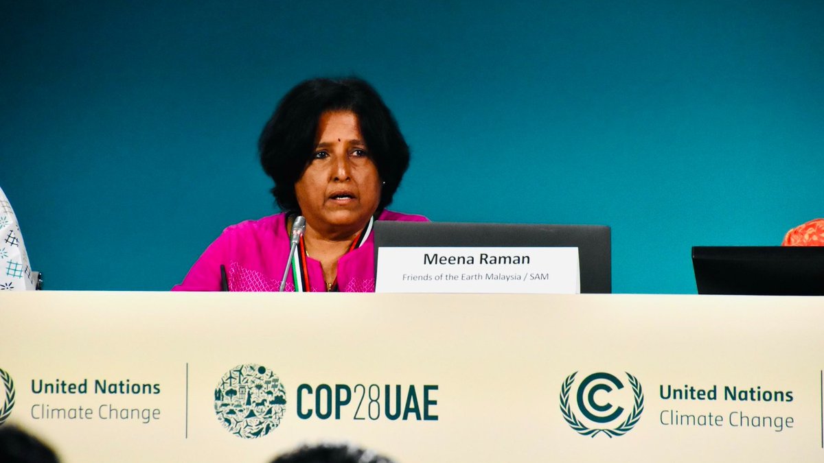 'Look behind the headlines. The champions of fossil fuel expansion - US, Norway, Canada, EU - are talking about the 'north star' of keeping 1.5 alive. But that is a myth, as they are busting the carbon budget & avoiding their historical responsibility for emissions' -Meena Raman