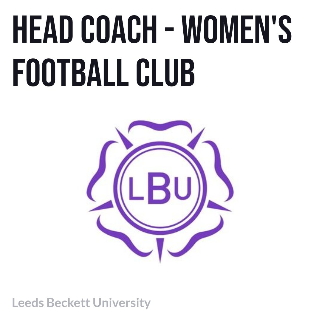 ⚠️ New Vacancy Alert ⚠️

We are recruiting for a Head Coach for the Leeds Beckett University Women’s Football Club. 

For more information, please follow the link below:

bucs.org.uk/jobs-listing/h…