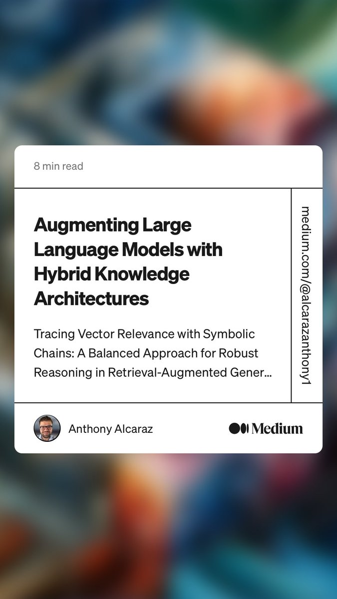 Here is one of the finest articulations that I have read in the recent past explaining the strengths and complementary benefits of two visibly different paths to RAG

<a href="/CogniSwitch/">CogniSwitch.ai</a>⁩ utilises this approach in helping GenAI deliver reliably across domains

medium.com/@alcarazanthon…