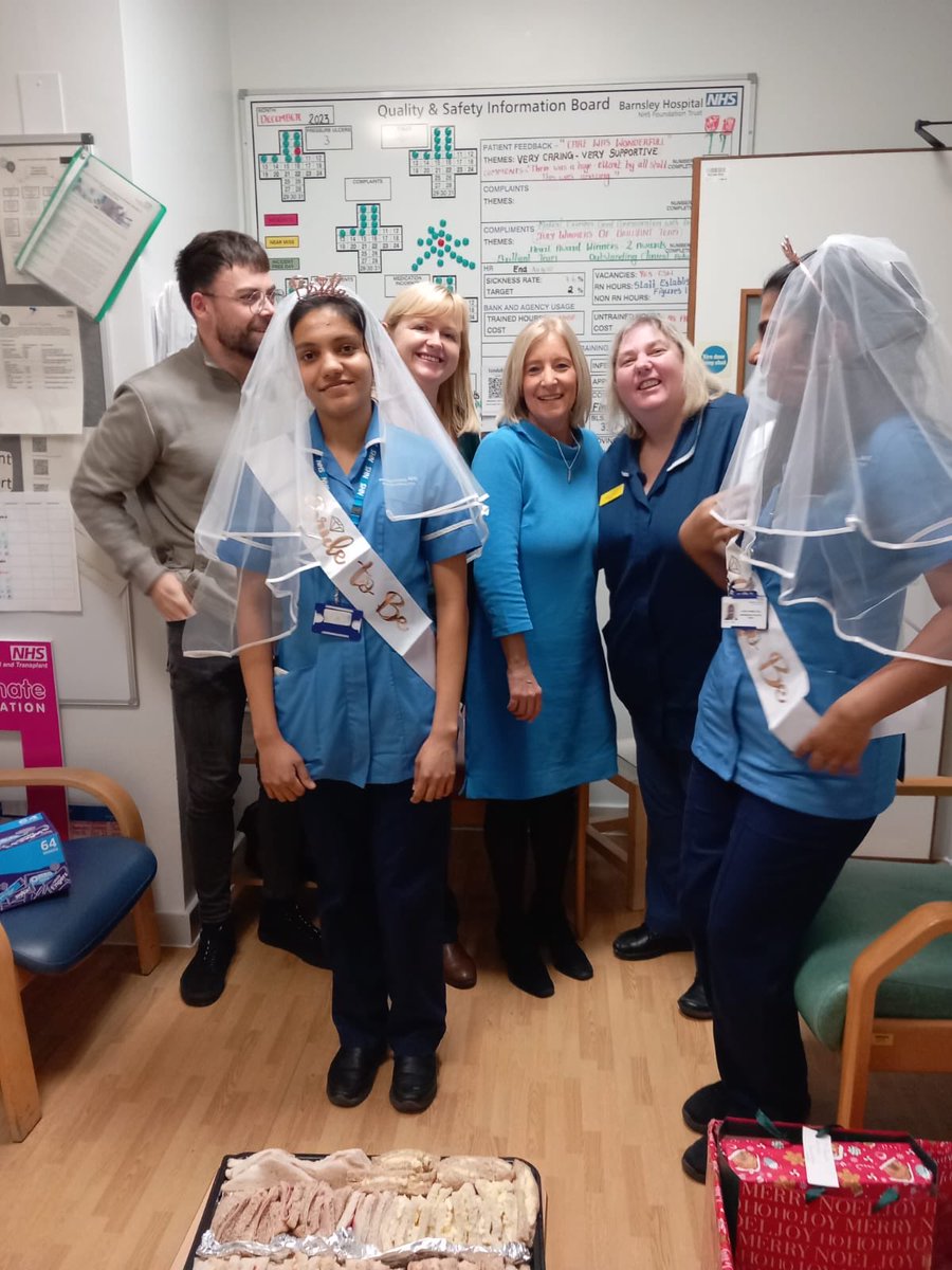 So 2 of our lovely new to Barnsley Nurses are getting married and we threw them a little surprise fuddle 💖💖🎂 😊😊😊