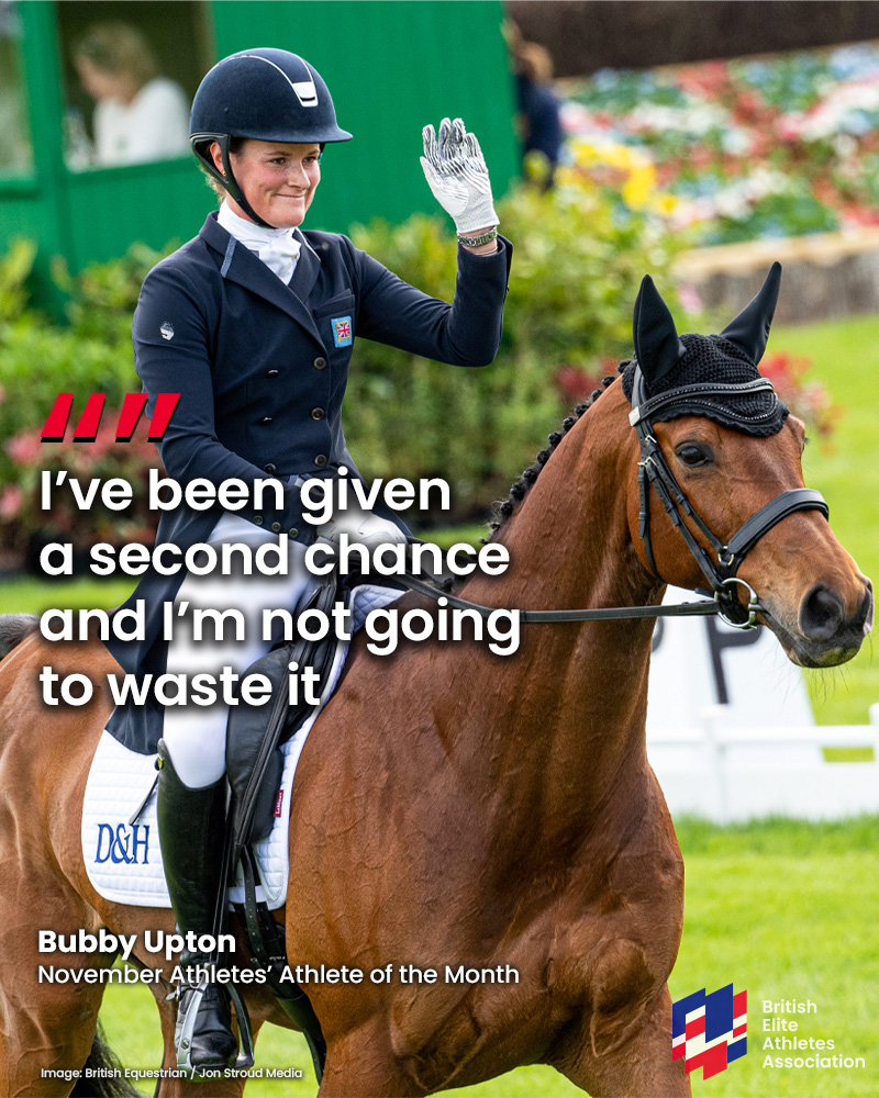 After breaking her back in a riding accident, @bubbyupton thought she may never walk again 💪 Now, having returned to horseback, she's determined to make the most of her second chance She becomes the latest Athletes' Athlete of the Month 🏆 #BEAAWithYou