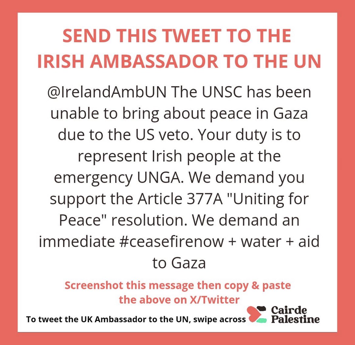 ciaragibney's tweet photo. @IrelandAmbUN https://t.co/xeH54iZnvD