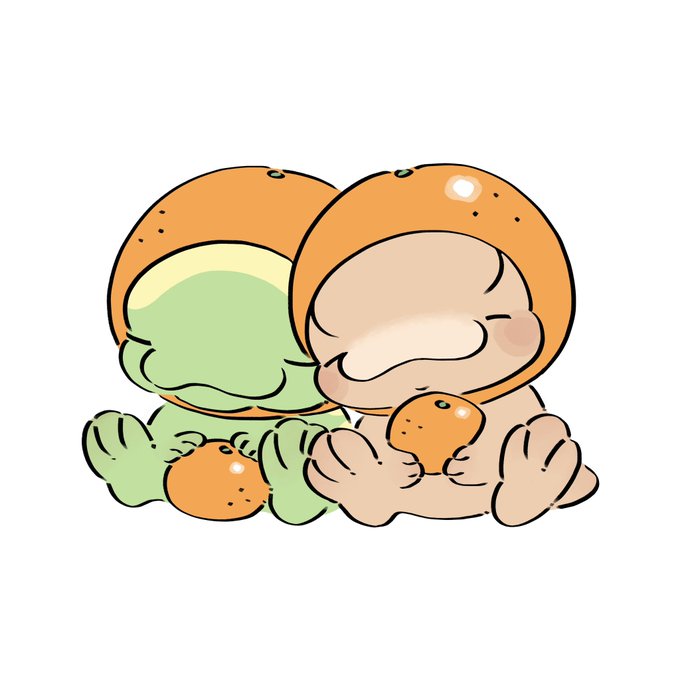 「closed mouth mandarin orange」 illustration images(Latest)