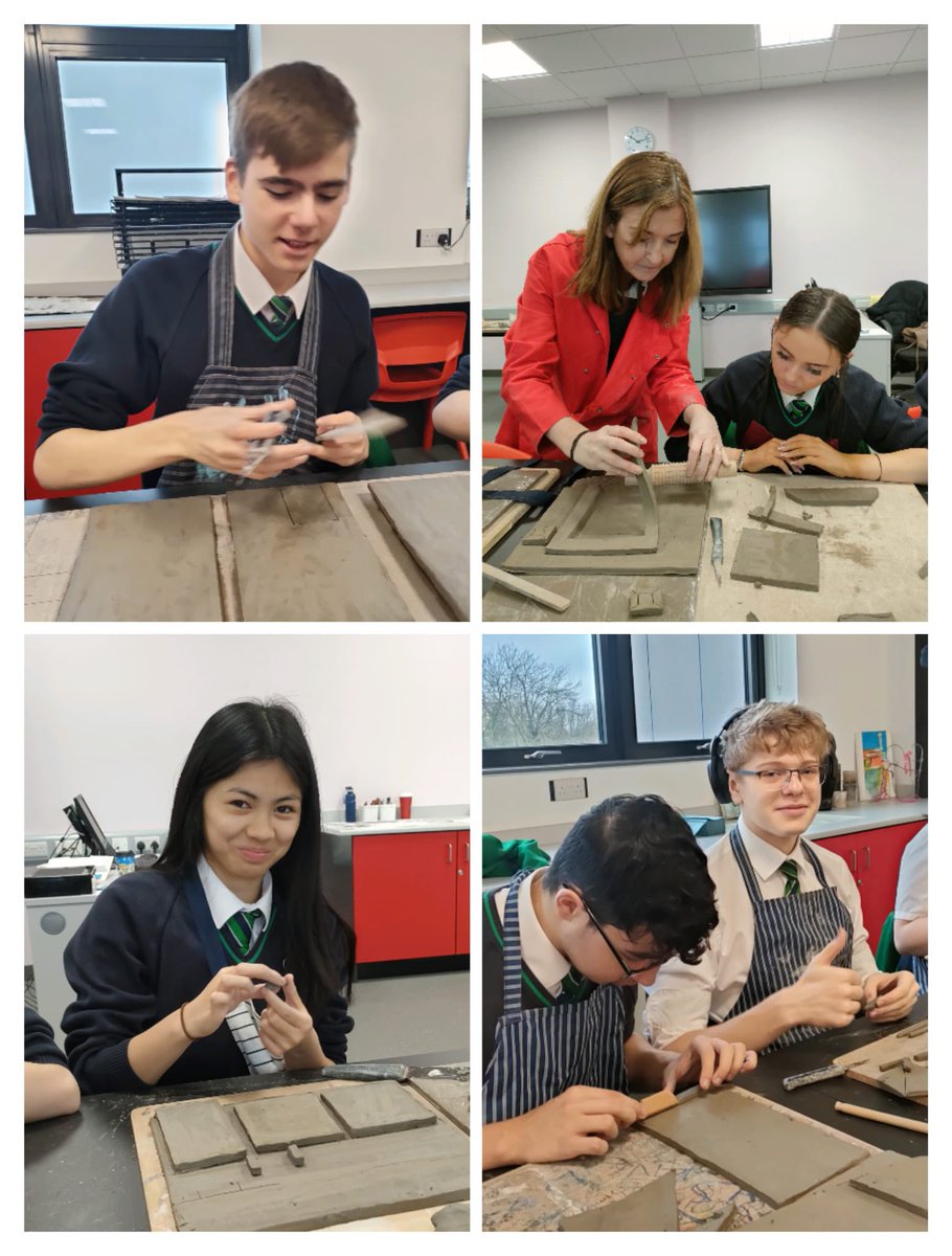 ArtDesignDept1's tweet photo. A wonderful hub of creativity and talent in the Art department today. While investigating The Creative and Cultural Industries, our GCSE Art students participated in a collaborative project financed by Lurgan Hertiage Lottery Fund. @lismorecollege https://t.co/hycFv0OGlY