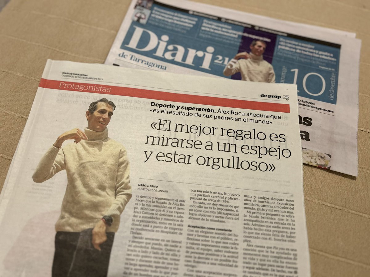 Con mucha ilusión, cariño y respeto comparto la charla que tuve hace unos días con el maravilloso <a href="/alexroca91/">Alex Roca Campillo</a> y su compañera de vida (y voz) Mari Carmen.

lnkd.in/dXNhnzAc

Mil gracias al <a href="/diaridtarragona/">Diari de Tarragona</a> Mucha luz!