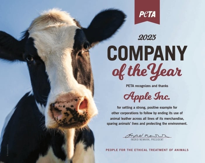 Apple verzichtet auf Leder und erhält Auszeichnung von PETA

Diese Auszeichnung von der Organisation PETA ehrt Apple Computer für seine Entscheidung, auf Leder in seinen Produkten zu verzichten.

umweltdesigner.de/blog/peta-appl…

#peta #apple #nachhaltigkeit #leder #CompanyOfTheYear