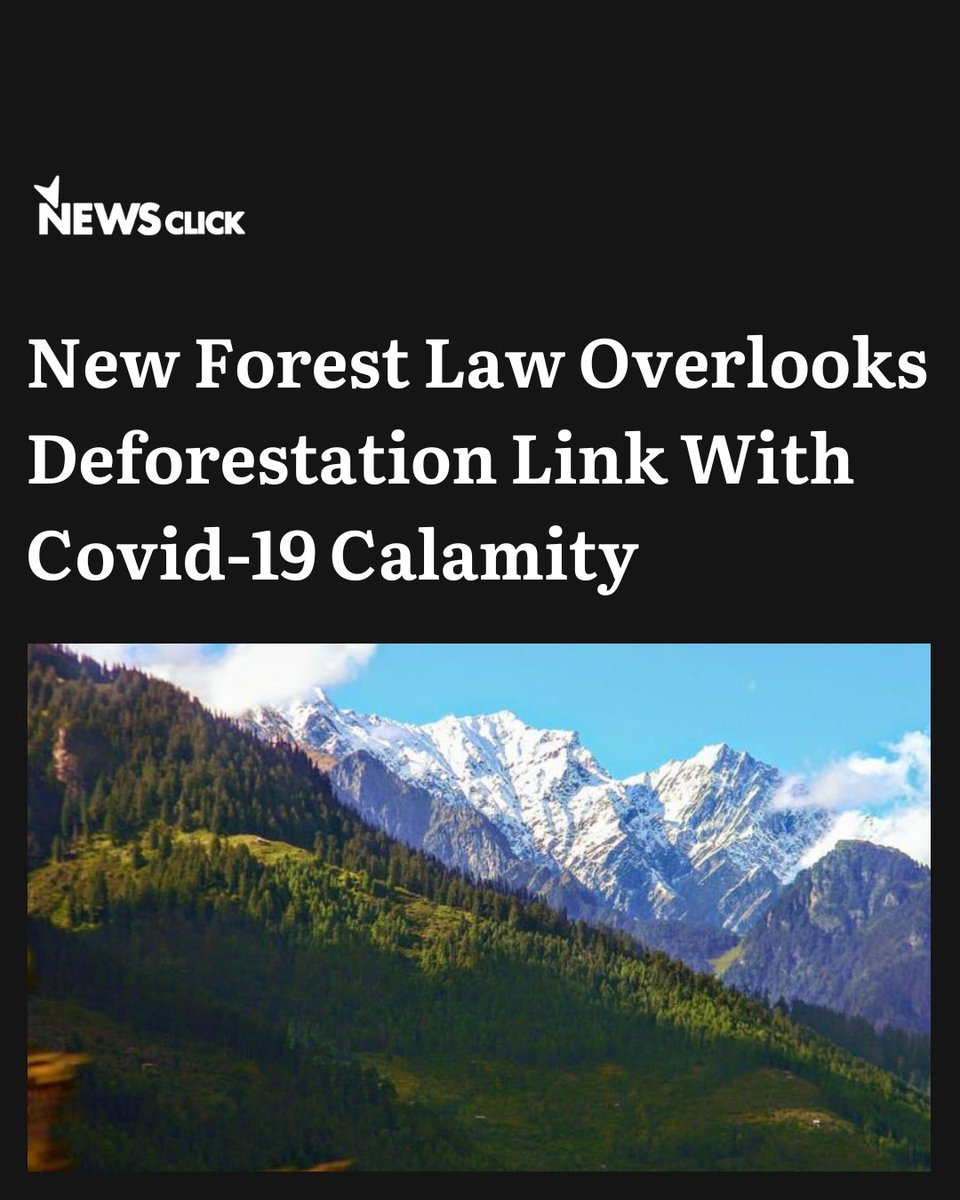 A nation that cares about the future cannot forget that health, livelihood and preservation of wildlife and forests are intertwined, says conservationist Prerna Singh Bindra.

newsclick.in/new-forest-law…

#Deforestation #forestconservationact #aravallirange #newsclick