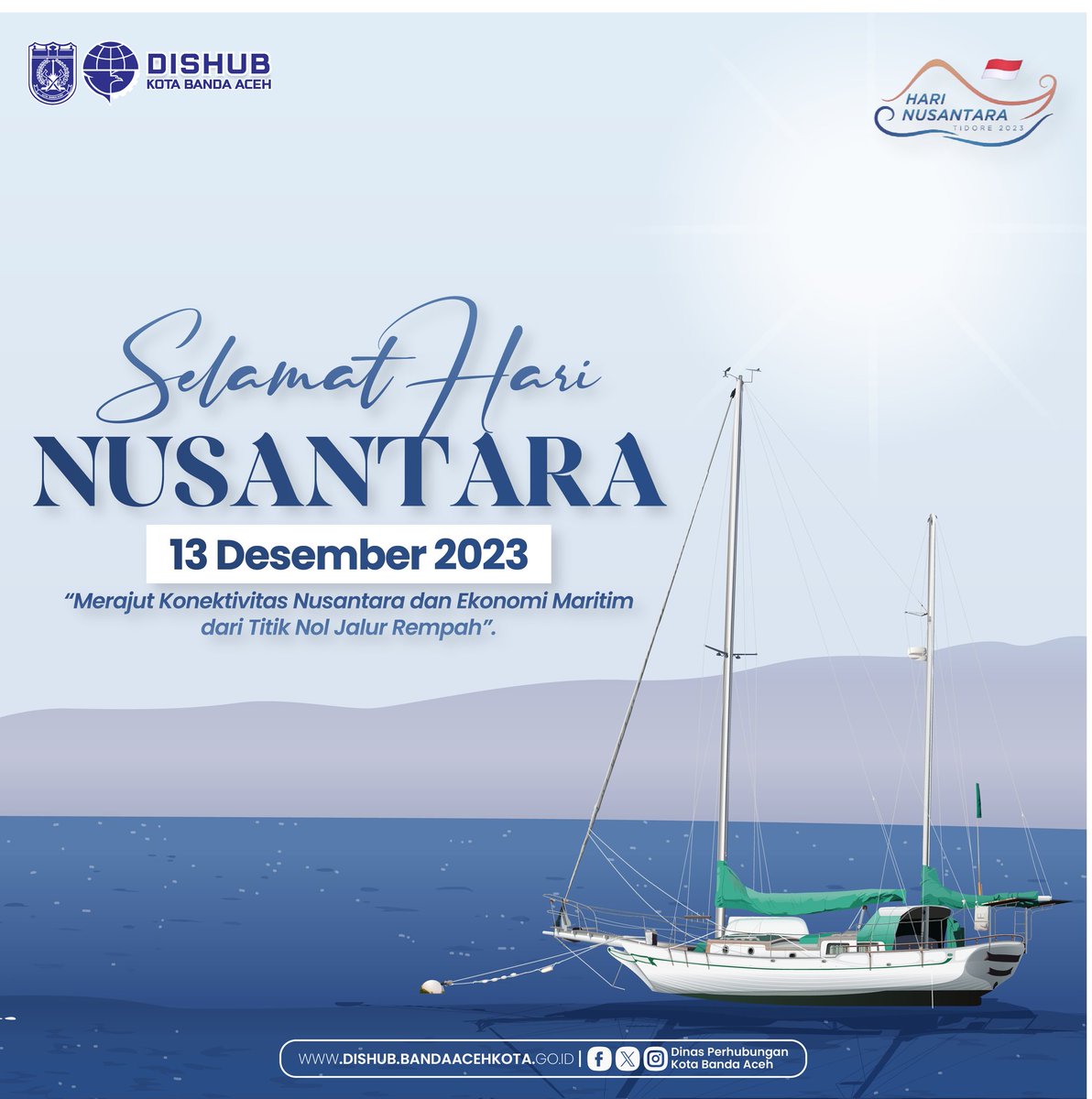 Selamat Hari Nusantara Tahun 2023.
'Merajut Konektivitas Nusantara dan Ekonomi Maritim dari Titik Nol Jalur Rempah'.

#DishubBNA
#HariNusantara
#IndonesiaBhinneka