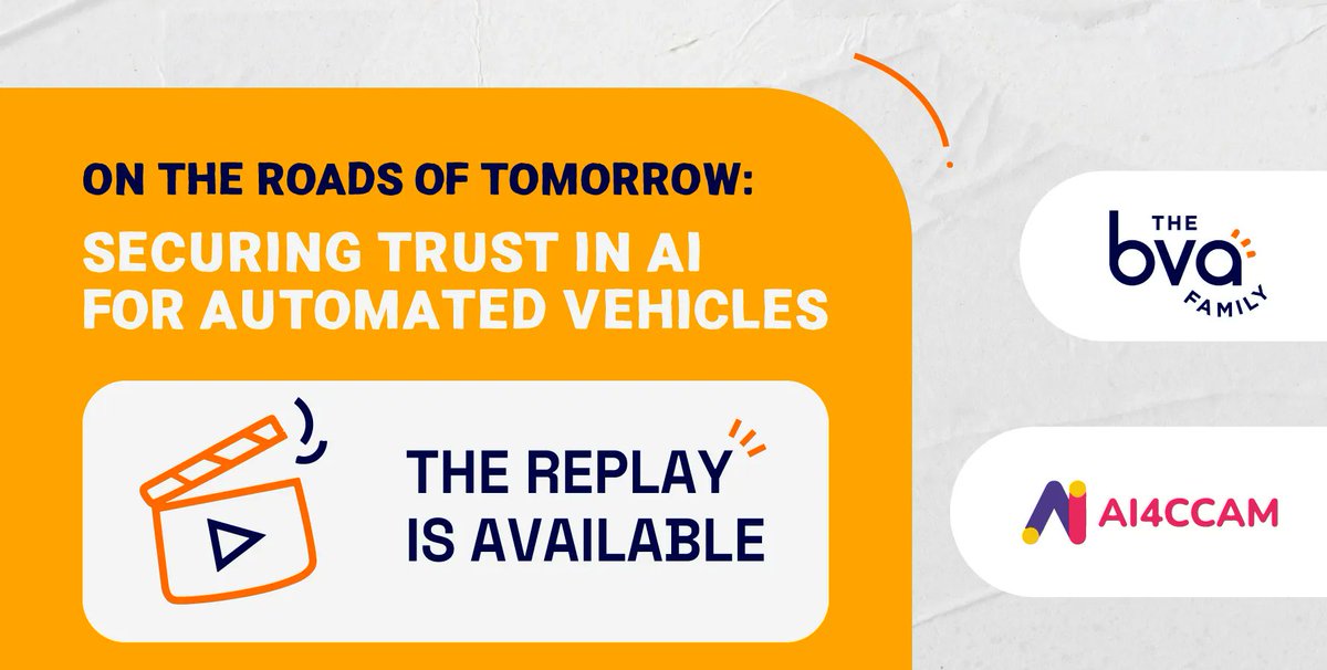 #CCAM. Missed our insightful webinar on 29 November on building trust in #AI for #automatedvehicles? 

The replay is now available! 😎

👉tinyurl.com/3fa9zvfn