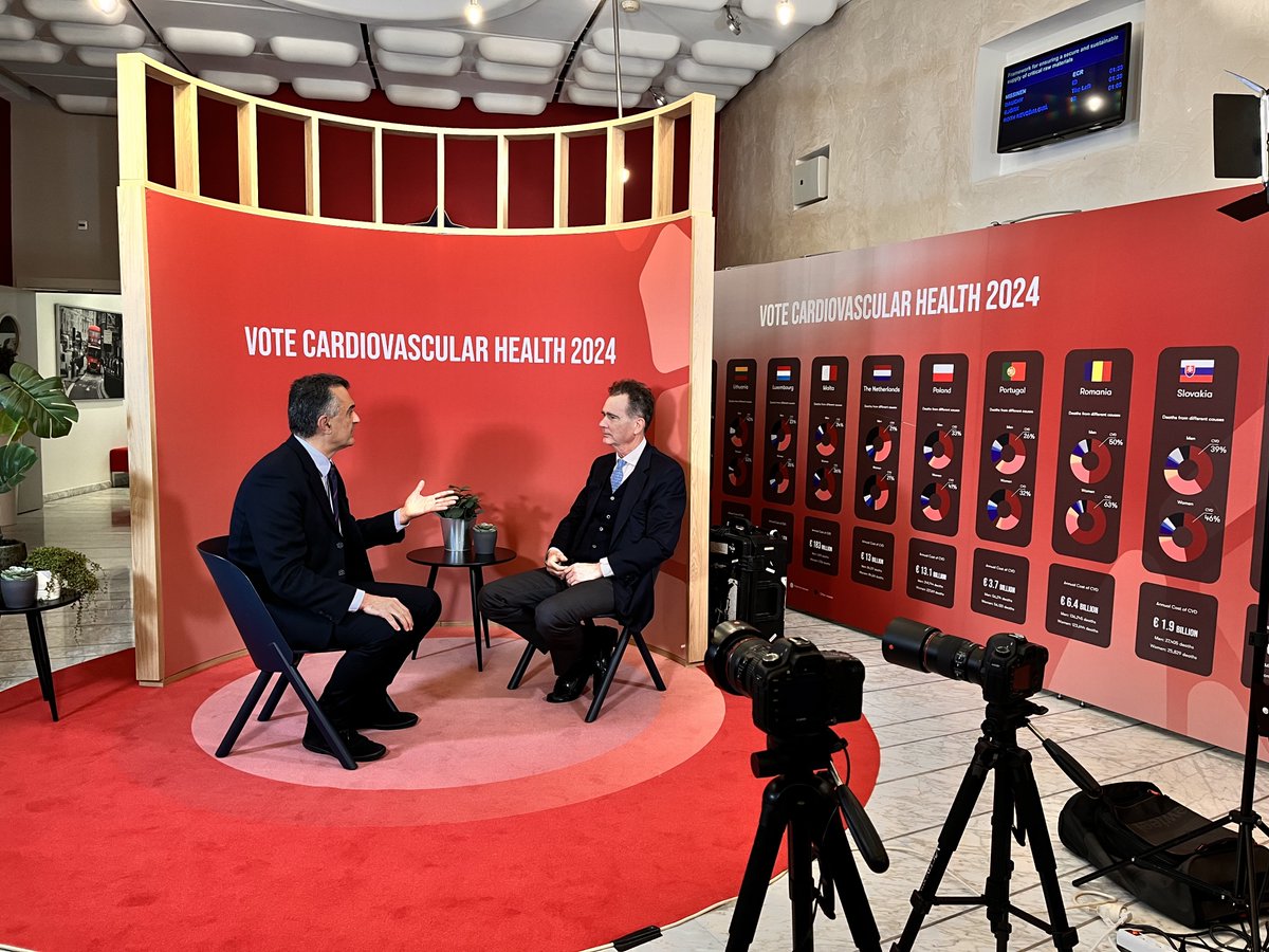 At our exhibit in Strasbourg, we sat down with MEP @NicosPapandreou to discuss Europe's biggest killer, cardiovascular disease. Members of the European Parliament, stop by this week to learn more about how we improve health policy for all: bit.ly/3Runj69…