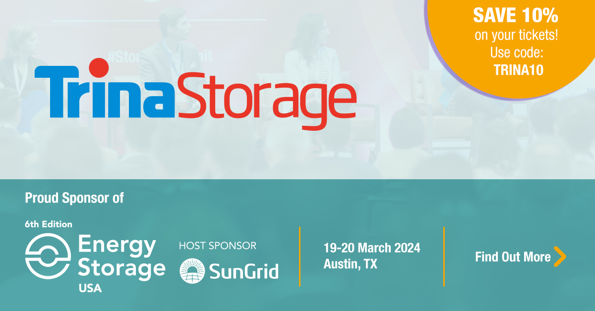 We’re thrilled to announce @TrinaStorage  as Silver Sponsors for Energy Storage Summit USA!
Will you be joining them? Book your ticket now for 19-20 March in Austin, Texas >> bit.ly/3KWcmX5
#StorageSummit #energystorageusa #energystorage #RenewableEnergy