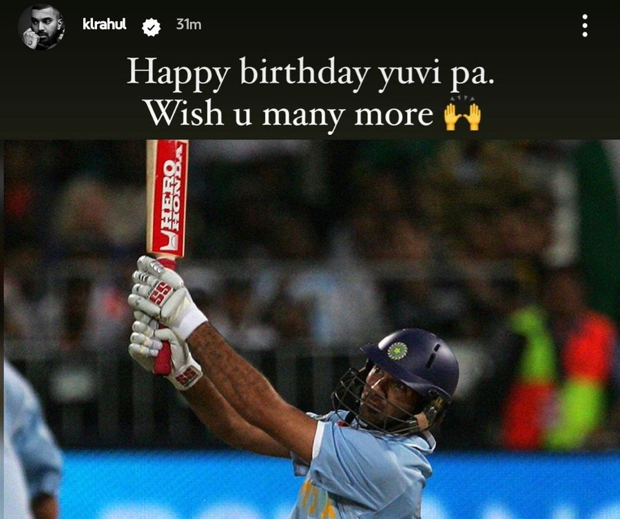 Cricketwala22's tweet photo. KL Rahul wishes the fighter, Yuvraj Singh a very happy birthday.

#BigBreaking #antutuscore https://t.co/bfC1rd6kk0