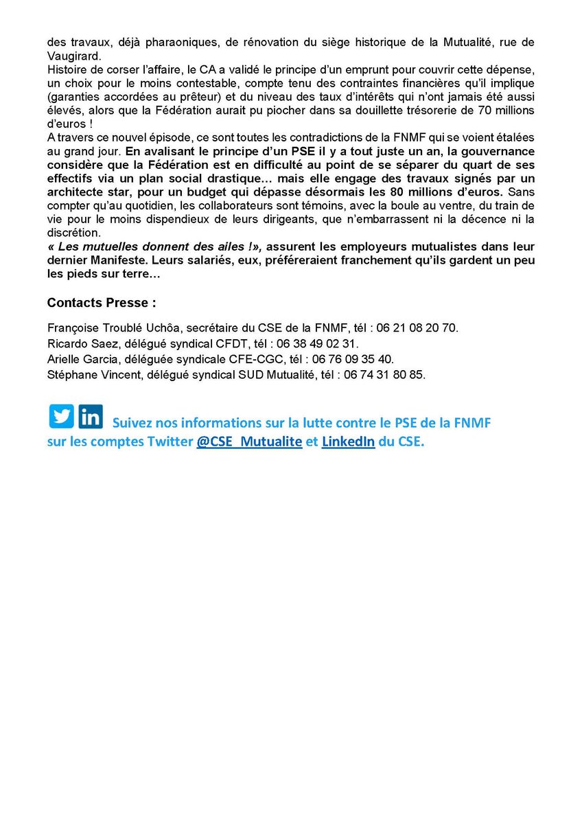 CSE de la Mutualité Française tweet media
