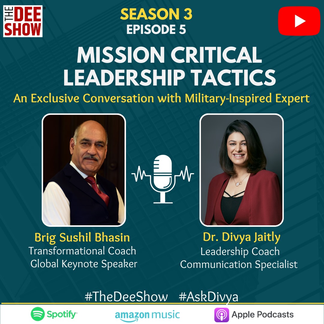 The next episode of #thedeeshow, we unveil the secrets of Mission Critical Leadership Tactics with a renowned global keynote speaker @SushilBhasin 
#LeadershipTalk #MilitaryLeadership #Interview #TalkShow #LeadershipCoaching #SuccessStrategies #Resilience #TeamBuilding