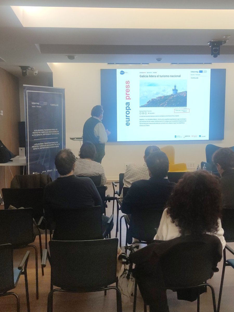 Comienza la presentación con Jacobo García- Durán Director de Turislab. #startups #Galicia #Portugal