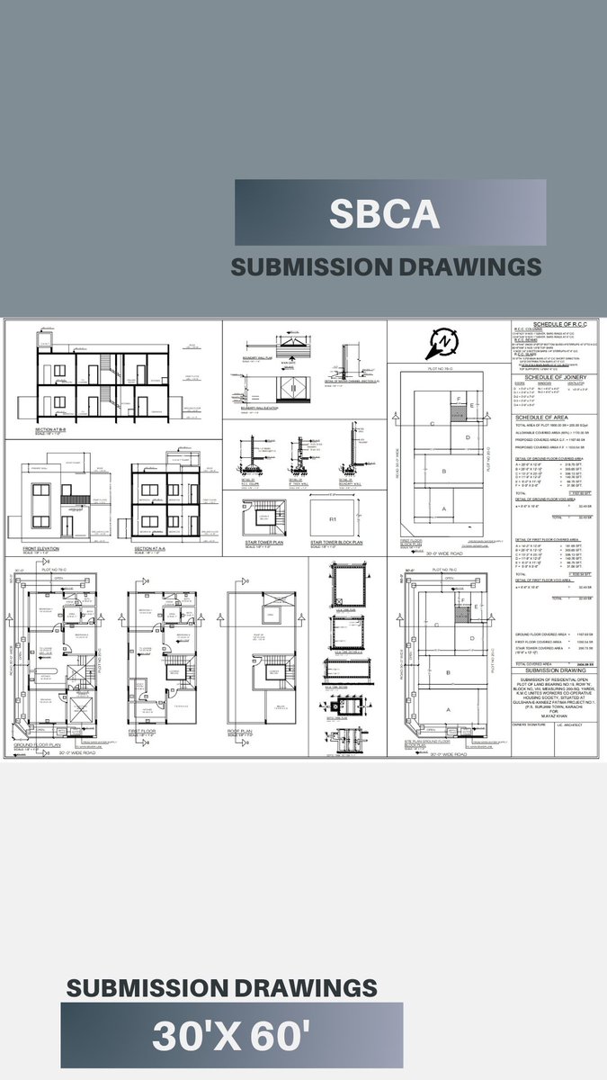 F_Architectss's tweet image. facebook.com/FArchitectss
30'X60' SBCA Submission Drawing Project.