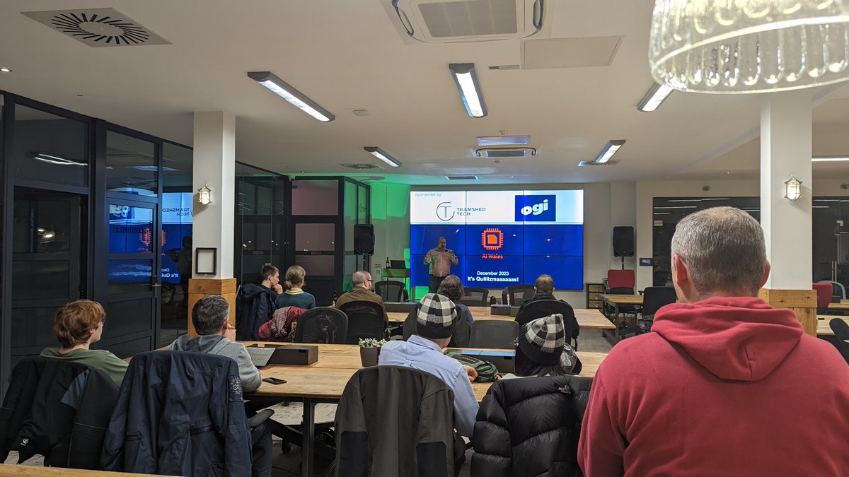 Finally made it to @AI_Wales yesterday. Huge thanks to <a href="/jaymiethomas/">Jaymie Thomas 🇺🇦 | AI Wales | Payzip</a> <a href="/SoulmanIqbal/">Salman Iqbal</a>. 👍

📢 Big shout out to my winning quiz team mates 'Degenerative AI' <a href="/JoeTannorella/">Joe Tannorella</a> <a href="/tobylyte/">Toby Maxwell-Lyte</a> <a href="/cmjdiff/">Chris Jackson</a>. 

Highly recommend joining next year >> meetup.com/ai-wales/. 🙌