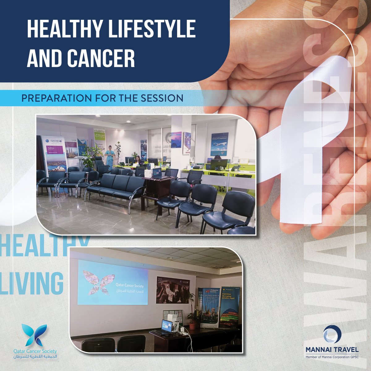 MannaiTravel's tweet image. Behind-the-scenes glimpse of Mannai Travel&apos;s Cancer Awareness Event preparation with Qatar Cancer Society at C-Ring Road. Stay tuned for a meaningful day! 🌟🎗️ 

Follow for more: @MannaiTravel 
.
#MannaiCares #CSRactivities #QCS #QatarCancerSociety #Joinus