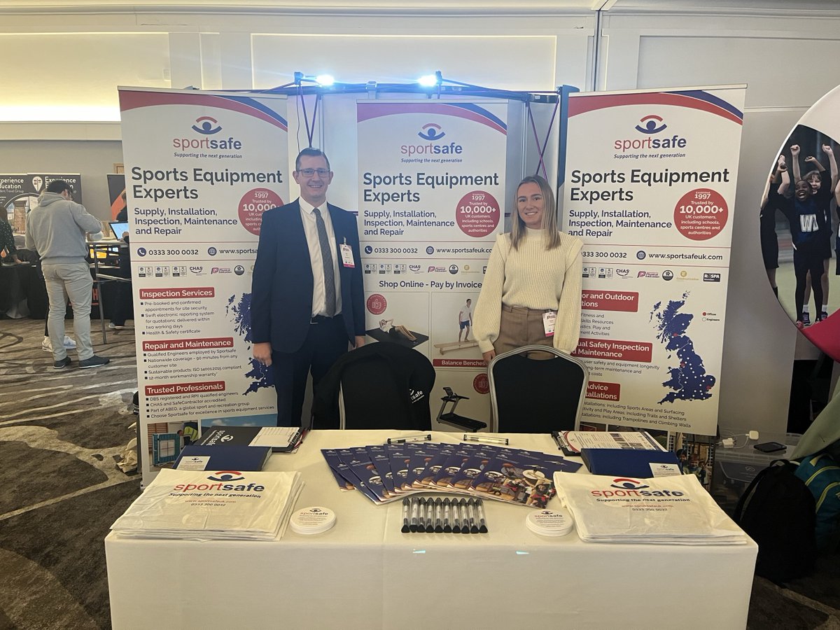 Today, we are exhibiting at the @afPE_PE Development Day at @thenec and we are proud to be providing high-quality #gymnastics mats for Max Whitlock's PE workshop. 📍 Join Sportsafe at our stand for a fantastic opportunity to learn more about our #sports equipment services #afPE23