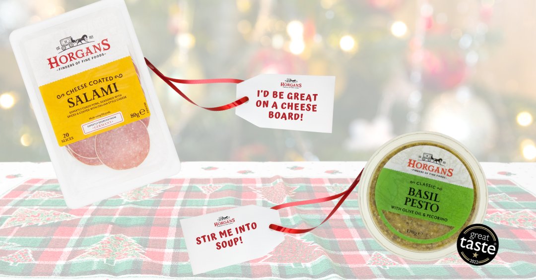 Some of our festive picks for you!

Our cheese coated salami would be great on a cheese board, while our award winning pesto is fantastic stirred into a soup!

#horgans #giftidea #foodgift #foodies