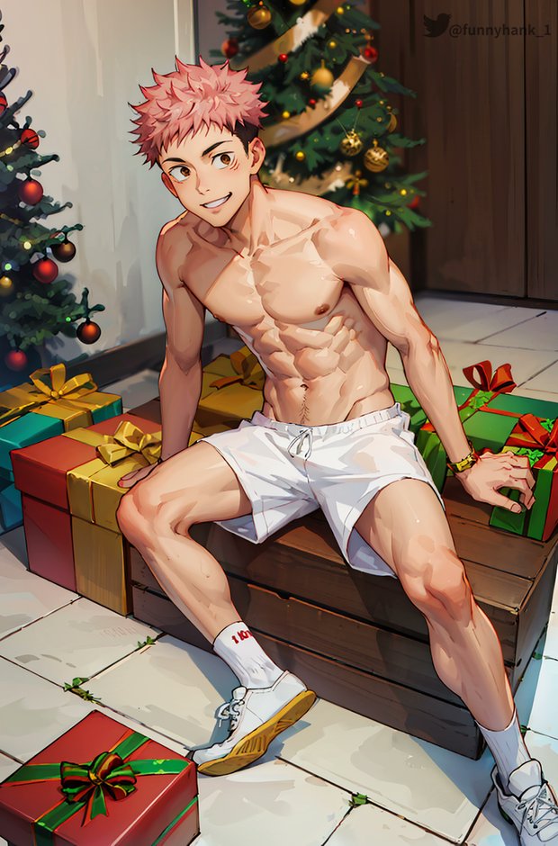 Merry Christmas #AIart #anime #animeboy #handsomeboy #JujutsuKaisen #Itadoriyuuji #呪術廻戦📷📷📷#jujutsukaisen #jjk #itadori #Yuuji