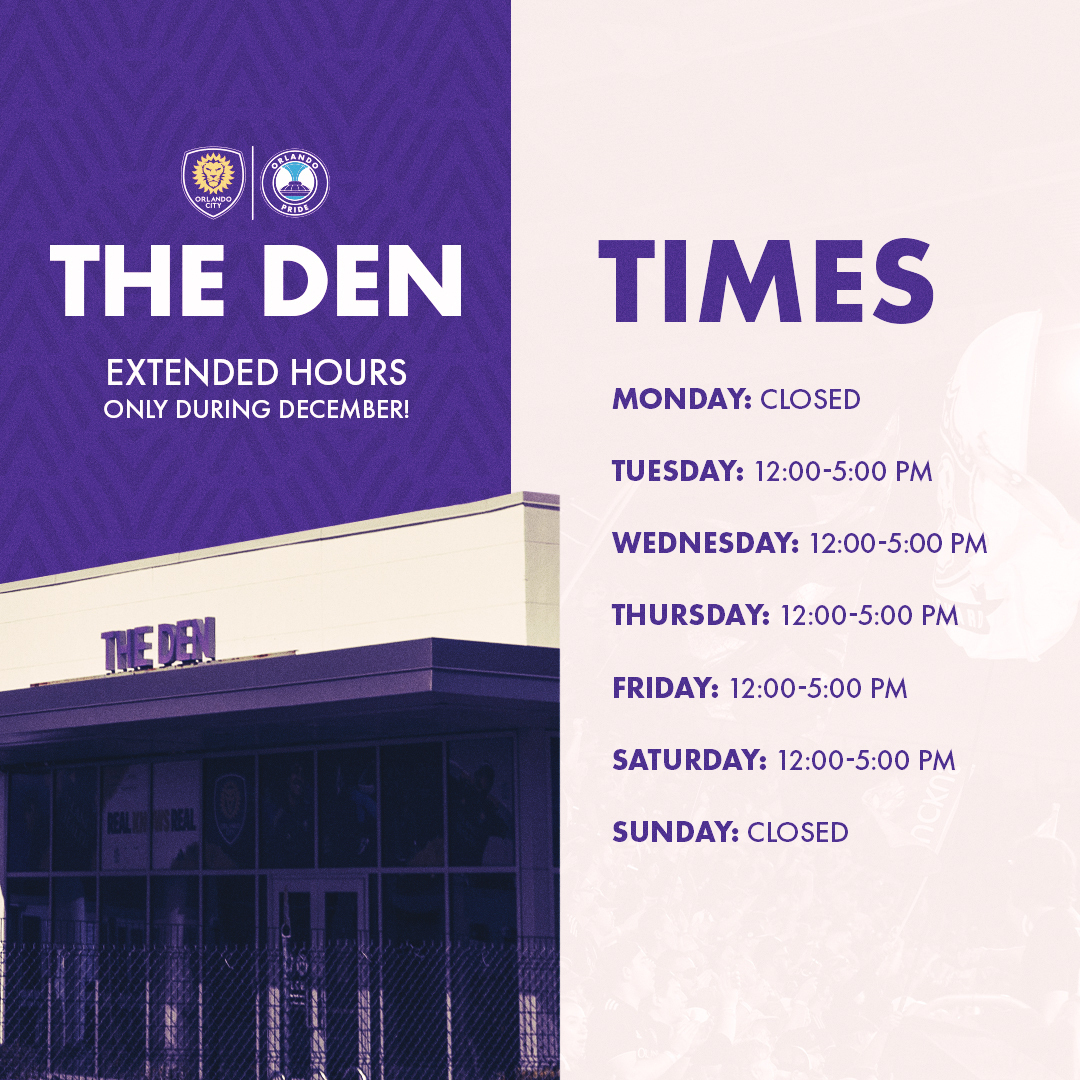 REMINDER: We have extended holiday hours at The Den through December 23rd!