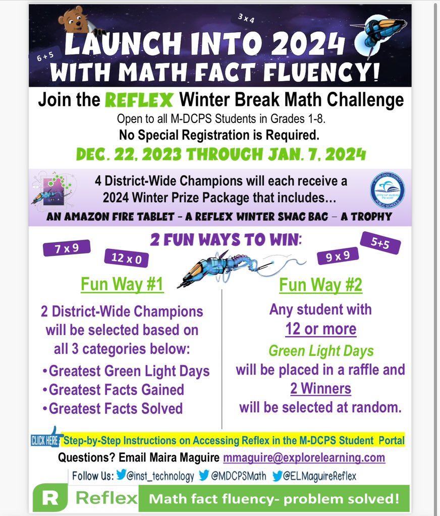 northmiamies's tweet photo. ๐ฃ Exciting News Buccaneers! Gear up for the 2023-2024 Reflex Winter Math Challenge! ๐ Join us on a mathematical journey filled with fun, challenges, and prizes. ๐ Let's celebrate the joy of learning together! โ๏ธ๐ #ReflexMathChallenge #WinterMath #LearningIsFun https://t.co/VuaiK0WT4b